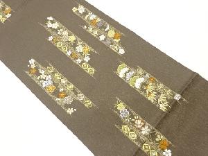 松竹梅に花々・古典柄模様織出し袋帯